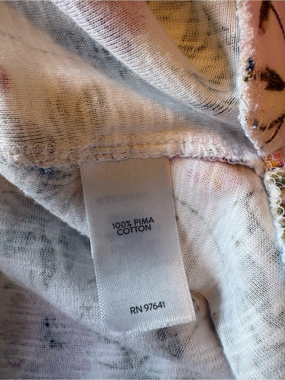 J. Jill Pima Cotton Floral Tunic Sleeveless Scoop Neck White L - Picture 7 of 8